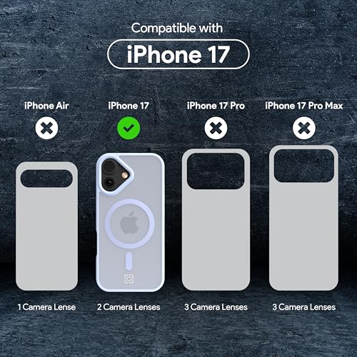 Incipio - Fog iPhone 17, Magsafe Compatible Phone Case, 10ft Drop Tested, Ultra Durable & Shock Absorbing, Scratch Resistant & Slim Profile (Light Blue) - color: Light Blue, size: iPhone 17