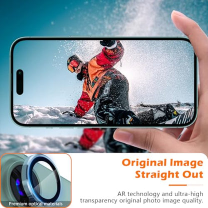 imluckies for iPhone 16 / iPhone 16 Plus Camera Lens Protector, AR+AF Tempered Glass 9H Anti-Scratch Metal Individual Lens Cover, HD Clear Camera Accessories, Case Friendly - Teal - color: Teal
