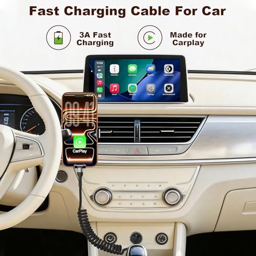 Coiled USB A to USB C Cable, 3FT USB C Cable,Black Charger Cord - color: Black