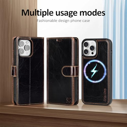 Shieldtop Compatible with MagSafe iPhone 13 Pro Max Wallet Case,(Coffee) - color: A-Coffee, size: iPhone 13 Pro Max - 6.7"