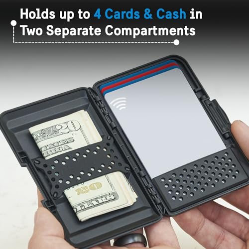 Pelican MagSafe Wallet for iPhone - Slim Magnetic Phone Wallet - Black | Heavy Duty MIL-STD Snap-On Magnetic Card Holder - Detachable Hard MagSafe Wallet for iPhone 17 Pro Max/16/15/14/13/Pixel 10 - color: Black, style: Protector