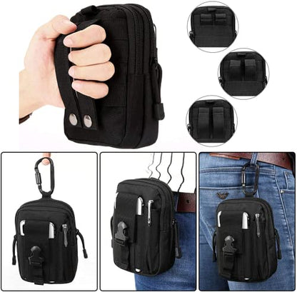 Belt Pouch, Tactical Molle Phone Pouch EDC Utility Pouches Waist Bag Packs, Small Cell Phone Holster Gear Tool Gadget Pocket for Men Running - color: Orange