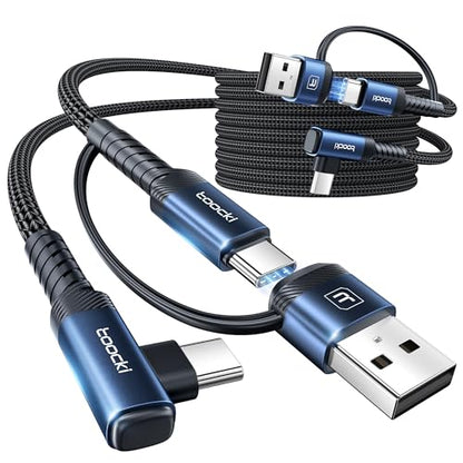 toocki 60W USB C Cable, Right Angle Type C Fast Charging Cable, 10FT 2-Pack - size: 10FT+10FT