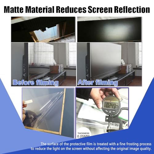 50 Inch Anti Glare tv Screen Cover, TV Screen Protector Frosted Anti Glare Film Blue Light Dustproof Scratch Filter, New Protect Your Eyes, Reduce Eye Fatigue, 50Inch (1095 * 616mm)