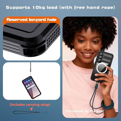 Waterproof Phone Case for Samsung Galaxy S26 Protective Black - color: Black, size: Samsung Galaxy S26