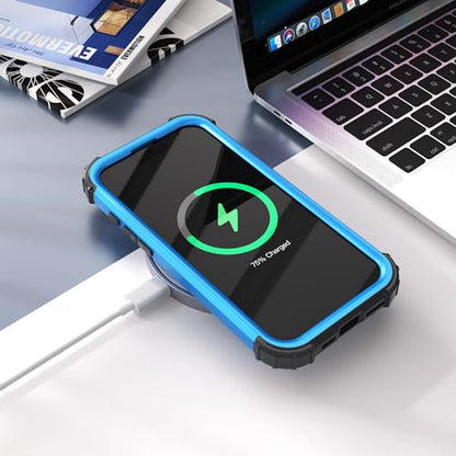 IDweel for iPhone 17 Case with Screen Protector for Women, 3 in 1 Shockproof Slim Fit Hybrid Heavy Duty Hard PC Cover Soft Silicone Bumper Full Body Anti-Fingerprint Case, Sky Blue - color: Sky Blue