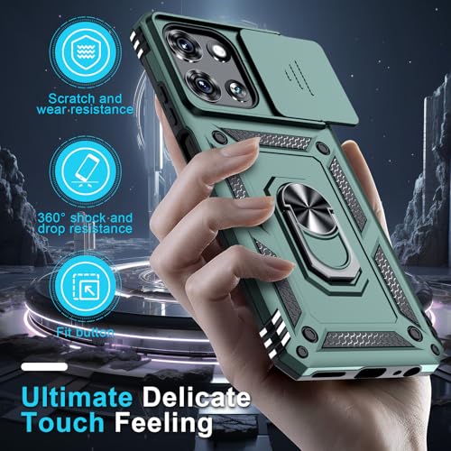 for Moto G Power 5G 2026/2025 Case Built in Slide Camera Cover Dark Green - color: Dark Green, size: Moto G Power 5G(2025)