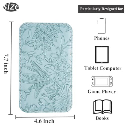 Airplane Travel Essentials for Flying Flex Flap Cell Phone Holder & Flexible Tablet Stand for Desk, Bed, Treadmill, Home & in-Flight Airplane Travel Accessories(1-Carved Blue) - color: 1-Carved Blue