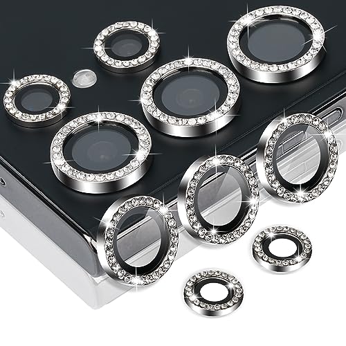 Camera Lens Protector for Samsung Galaxy S23 Ultra, Diamond Silver - color: Diamond Silver