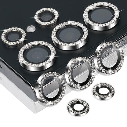 Camera Lens Protector for Samsung Galaxy S23 Ultra, Diamond Silver - color: Diamond Silver