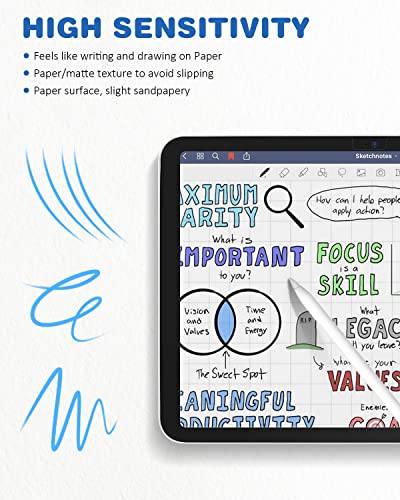 XIRON Paper Screen Protector for iPad A16 11th 2025 & 10th Generation 10.9" - size: 10.9"/11" 11th (A16)/10th Generation