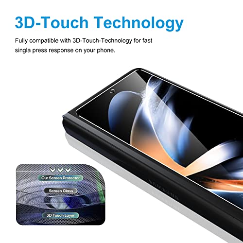 LYWHL 2-Pack for Samsung Galaxy Z Fold 4 Screen Protector, HD Clear Tempered Glass Protector Film for Galaxy Z Fold 4 5G 6.2 Inch, Anti Scratch Bubble Free Case Friendly Easy Install - Transparent - size: Samsung Galaxy Z Fold 4
