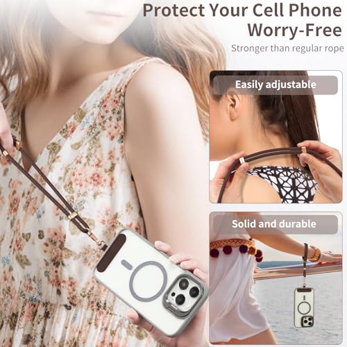 VVAAGG Cell Phone Lanyard for iPhone Crossbody Phone Strap - color: Coffee