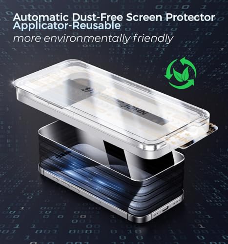MAGIC JOHN Privacy 3rd Gen Upgraded for iPhone 15 Pro Screen Protector - size: iPhone 15 Pro-6.1''