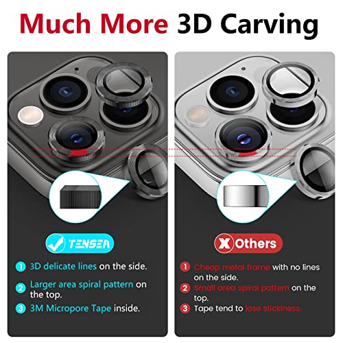 Tensea Camera Lens Protector Ring for iPhone 13 Pro - iPhone 13 Pro Max - color: Graphite