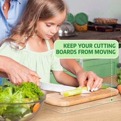 Non-Slip Cutting Board Mat, 10" x 15" Anti-Slip Cutting Board Mat for - color: Clear