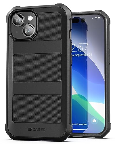 ENCASED Compatible with iPhone 15 Case - Military Grade Protection with 360 Rugged Full-Body Coverage (iPhone 15) Black - size: iPhone 15