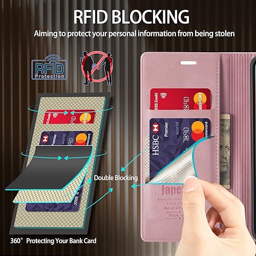 Moto G 5G 2025/5G 2026/Play 2026 Wallet Case with [RFID Blocking],Pink | Card Holder, Kickstand, Magnetic, Soft Leather Flip Case Wallet for Moto G 5G 2025/Moto G 5G 2026/Play 2026 - color: Pink, size: Moto G 5G 2025/2026 6.7"