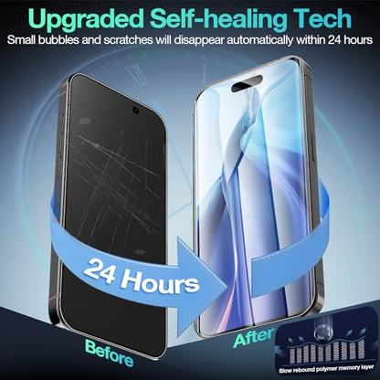 3 Pack Flexible Film for iPhone Air Screen Protector[NOT GLASS], Non-breakable Soft TPU Hydrogel Film for iPhone 17 Air, Invisible Thin, Scratch Resistant, Self-Healing - size: iPhone 17 Air