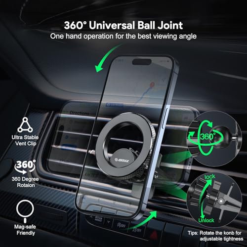 Magnetic Car Phone Mount Air Vent Phone Holder