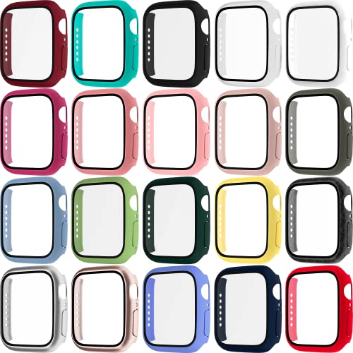 Maeline Bulk Cases Compatible with Apple Watch Series 3/Series 2/Series 1 42mm with Built in Tempered Glass Screen Protector, Overall Protective Hard PC Case Ultra-Thin Cover Random 10 Pack - color: Random Mix, size: 42 mm