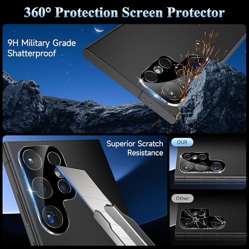 4 Pack Camera Lens Screen Protector for Samsung Galaxy S24 Ultra - size: S24 Ultra