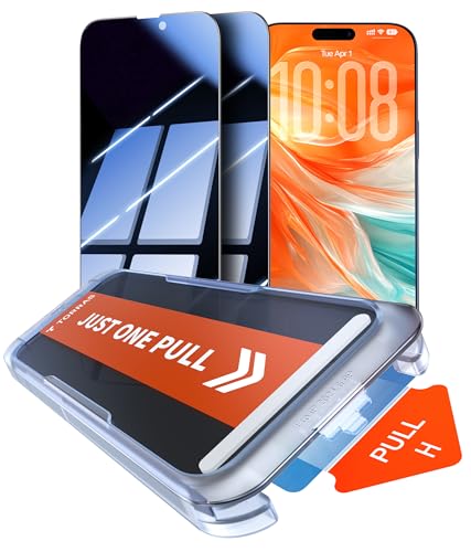 TORRAS for iPhone 17 Pro Privacy Screen Protector [25° Anti Spy] [Military-Grade 9H+ Aerospace Tempered Glass] Anti-Scratch Full Coverage Fit Privacy Screen Protector 17 Pro 6.3" 2-Pack - size: 17 Pro(6.3 inch)