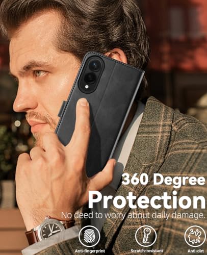 OCASE Compatible with Galaxy S25 Edge Wallet Case, PU Leather Flip Folio Case with Card Holders RFID Blocking Kickstand [Shockproof TPU Inner Shell] Protective Phone Cover 2025, Graphite - color: Graphite, size: Samsung Galaxy S25 Edge
