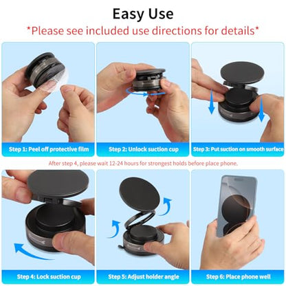 Vacuum Suction Magnetic Phone Holder for iPhone 17 16 15 14 13 Pro