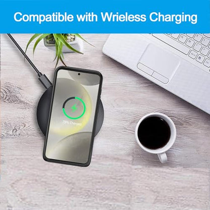 Battery Case for Galaxy S24, Upgraded 10000mAh Battery Pack Rechargeable Charger Case with Wireless Charging Compatible for Galaxy S24 (6.2 inch) External Charging Cover (Black) - size: Galaxy S24
