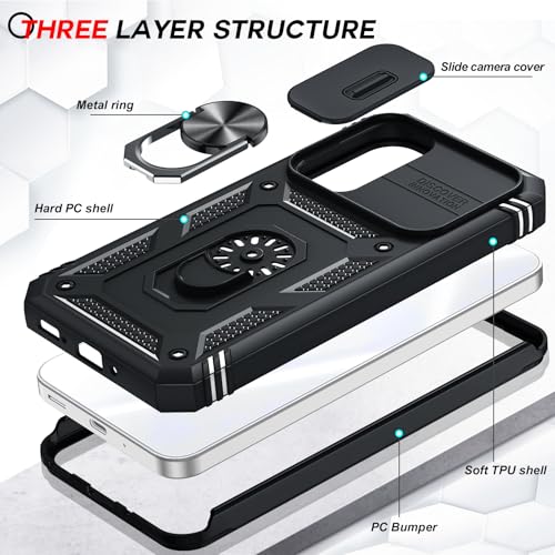 LeYi for Galaxy A54-5G Phone Case Military-Grade Shockproof, Black - color: Black, size: Galaxy A54 5G (6.4'')