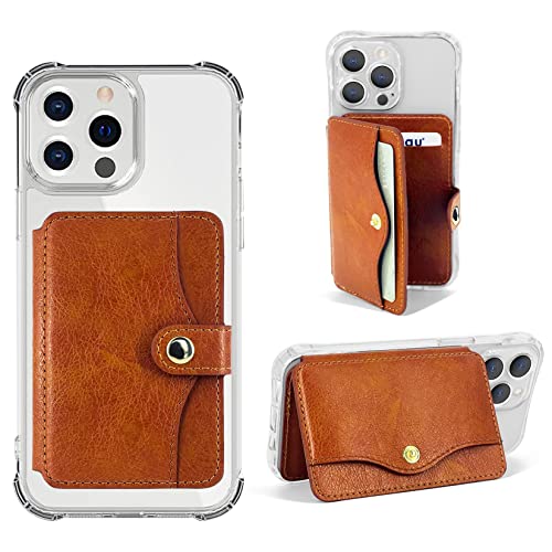M-Plateau Phone Purse With Slim Sticker Compatible with Most Smartphones (Brown) - color: Brown