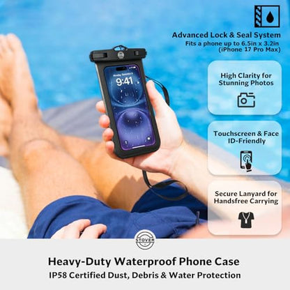 STOVER 5/10/25/30/40L Waterproof Dry Bag, Medium Lightweight Roll Top Dry Bag Backpack w/Waterproof Phone Case, Kayaking, Travel, Hiking, Fishing, Tubing, Camping, the Beach, Men/Women (Pink) - color: 5/10l Pink, size: 10L
