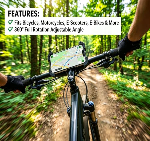 Bike Phone Holder Mount Motorcycle Bicycle Phone Holder Cell Phone Holder