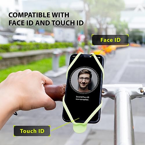 Bone Bike Tie 4, Universal Bike Phone Handlebar Mount for 4.7"-7.2" Phones - color: Bike Tie 4 - Luminous
