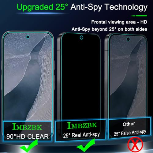 IMBZBK Privacy Screen Protector for Google Pixel 11 Pro, 3+3 Pack - color: Pixel 11 Pro-Black
