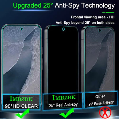 IMBZBK Privacy Screen Protector for Google Pixel 11 Pro, 3+3 Pack - color: Pixel 11 Pro-Black