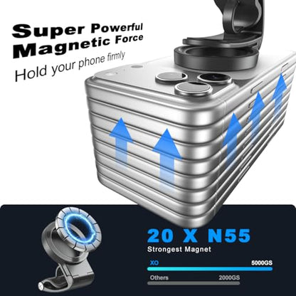 XO Magnetic Phone Holder for Car,Strong Non-Slip Car Phone Mount, Hands-Free Navigation for Car,Phone Holder for Car/Desk, Compatible with iPhone/Samsung and All Smartphones - color: 1-Pack