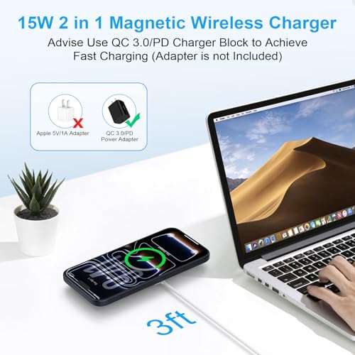 Wireless Charger for Samsung Fast Charging Pad Magnetic WirelessCharger for - color: white