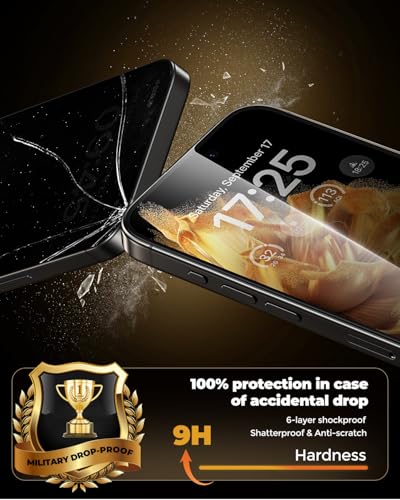 UNBREAKcable Privacy Screen Protector for iPhone 16 Plus, Full Coverage Shatterproof Tempered Glass [True 28°Anti Spy] [9H Hardness] [Easy Installation Frame] 2-Pack Private Screen for iPhone 16 Plus - size: iPhone 15 Plus/iPhone 16 Plus
