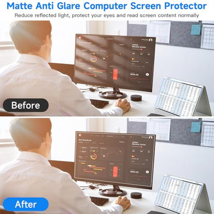 2 Pack 22 Inch 16:10 Display Anti Glare Screen Protector, Eye Protection Anti Scratch Matte Anti Glare Film for 22'' Computer Monitor - size: 22 Inch (Diagonal) - 16:10 Aspect Ratio