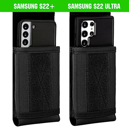 Tactical Molle Phone Holster Pouch, Universal Belt Waist Bag for iPhone 17 Pro Max/17 Pro/17/16 Pro Max/15 Pro Max/14 Pro Max/13/12, Samsung S25 Ultra/S24/S23, Size L - color: Gray Camo(1 Pack)