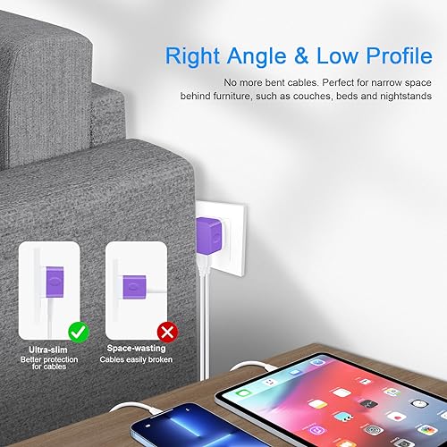 USB Wall Plug Pixel 10 Pro Fast Charger for Google Pixel 10 Pro/10 Pro XL/10 Pro Fold/10 9a/9 Pro/9 Pro XL/9 Fold 8 7a 7 Pro 7 6a 6,Flat Charging Block for iPhone 16 15 14 13 12,Samsung Galaxy A17 A16 - color: Purple