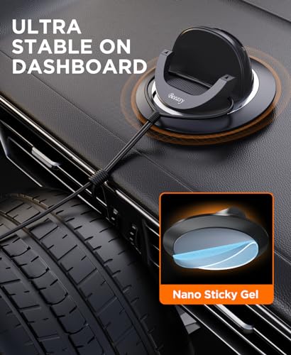 Beeasy Car Phone Holder Mount, 360° Rotation Dashboard Phone Holder, Silicone Non-Slip Cell Phone Car Mount, Universal for iPhone 17/16 Pro Max, Samsung, Google Pixel, All Smartphones & GPS - size: FC01