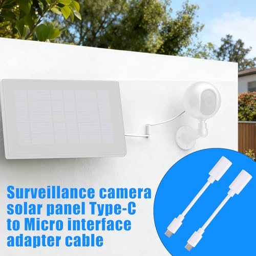4pcs USB-C to Micro USB Adapter Cable for Eufy Outdoor Camera & Solar Panel