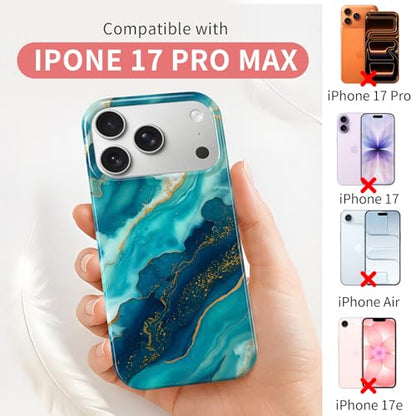 Case Compatible with iPhone 17 Pro Max, 2025 Anti-Yellow Ultra Transparent Soft TPU Phone Case, Shockproof Anti-Slip Slim Lightweight Full Coverage Protective (Marble Pattern 2) - color: Marble pattern 2