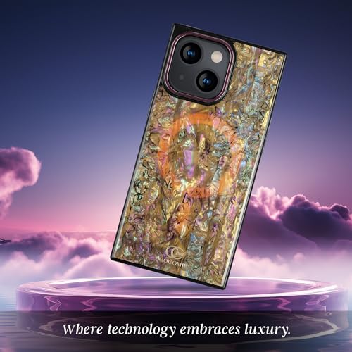 COCOMII Rectangle for iPhone 14/iPhone 13 Case, Eclipse Abalone Shell | Compatible with MagSafe Wireless Charging, Shockproof 10ft Drop Protection, Camera & Screen Protection, Premium Glossy Finish - color: Eclipse Abalone Shell, size: iPhone 14/iPhone 13