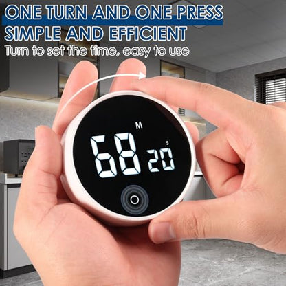 Digital Timer Magnetic Timer 200 Minute Countdown Count Up Battery Powered Magnetic Digital Upright Desk with Hidden Stand for Cooking Baking
