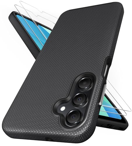 SSLOTSCASE for Samsung Galaxy A16 Phone Case with Screen Protector, Black | [Support Wireless Charging] Slim Rugged Dual Layer Design Full Body Shockproof Case Cover for Galaxy A16 - color: Black, size: A16