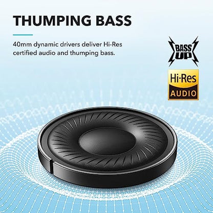 Soundcore by Anker Q20i Hybrid Active Noise Cancelling Headphones, Black - color: Black